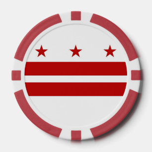 Lot De Jeton De Poker Chips de poker avec Drapeau de Washington DC