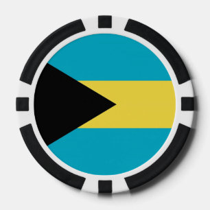 Lot De Jeton De Poker Chips de poker avec Drapeau des Bahamas
