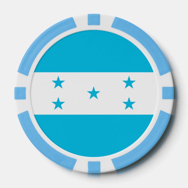 Lot De Jeton De Poker Chips de poker avec Drapeau du Honduras (Recto)