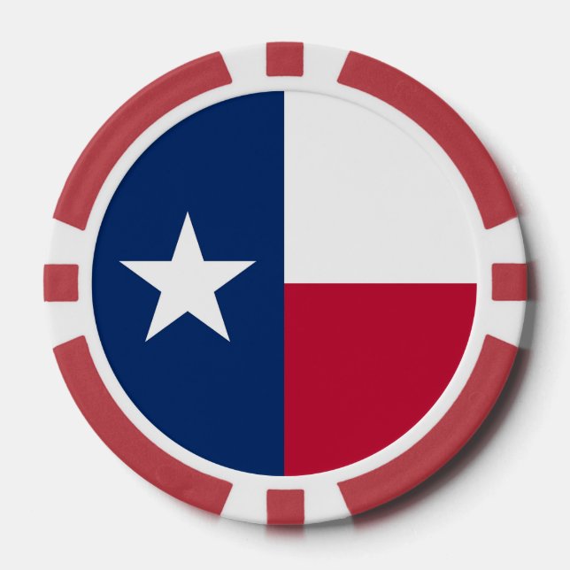 Lot De Jeton De Poker Chips de poker avec Drapeau du Texas (Recto)