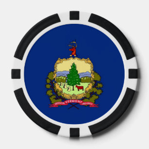 Lot De Jeton De Poker Chips de poker avec Drapeau du Vermont