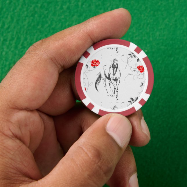 Lot De Jeton De Poker Chips de poker baroque pour chevaux (main)