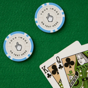 Lot De Jeton De Poker Chips de poker bleu clair - Personnalisé Ajouter v