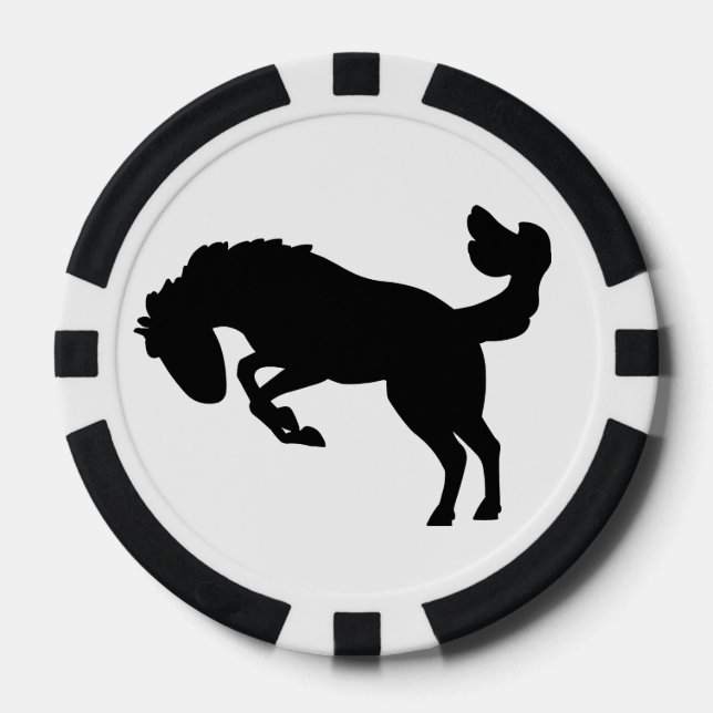 Lot De Jeton De Poker Chips de Poker Bronco Horse. (Recto)