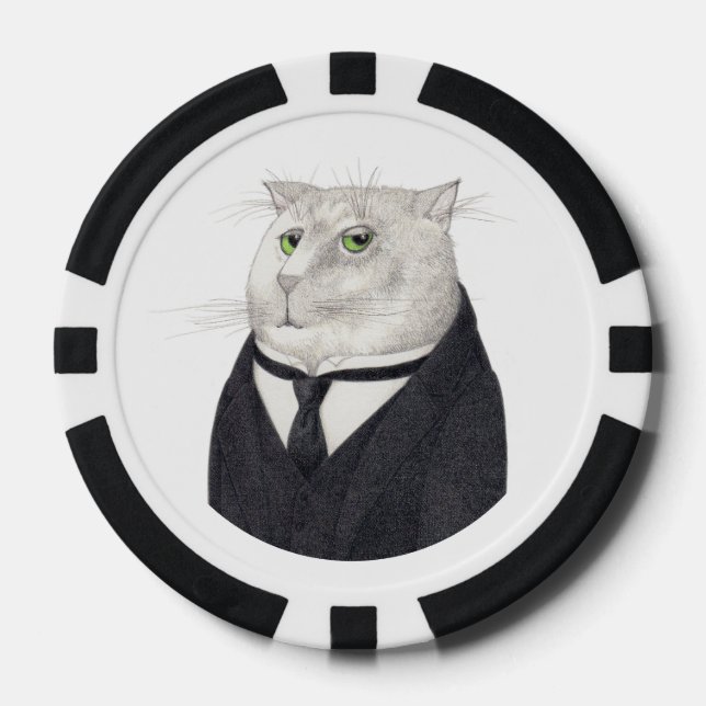 Lot De Jeton De Poker Chips de poker CAT BUTLER (Recto)