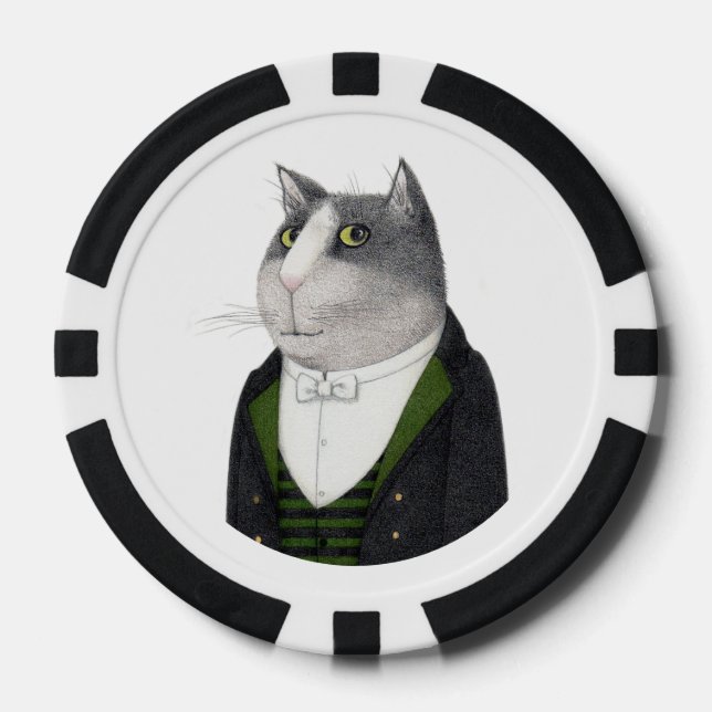 Lot De Jeton De Poker Chips de poker CAT FOOTMAN (Recto)