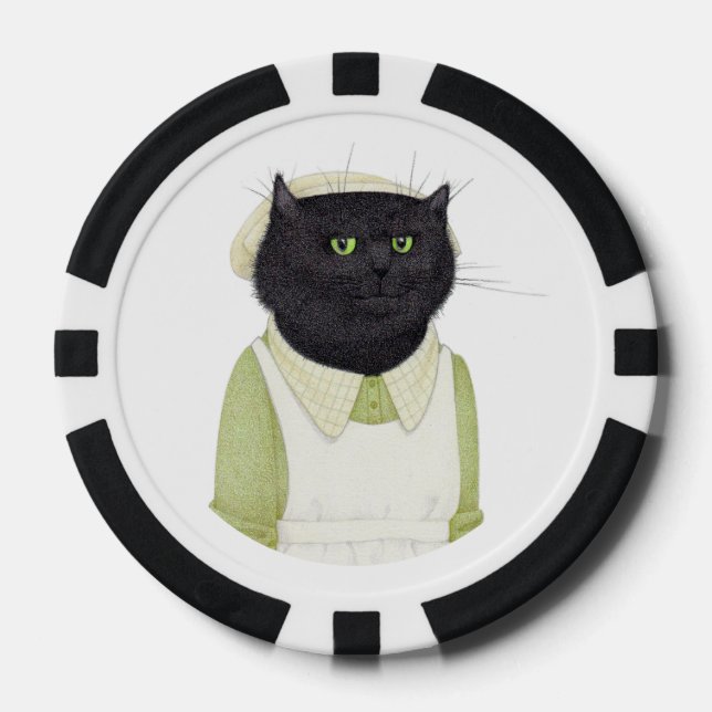Lot De Jeton De Poker Chips de poker CAT MAID CUISINE (Recto)