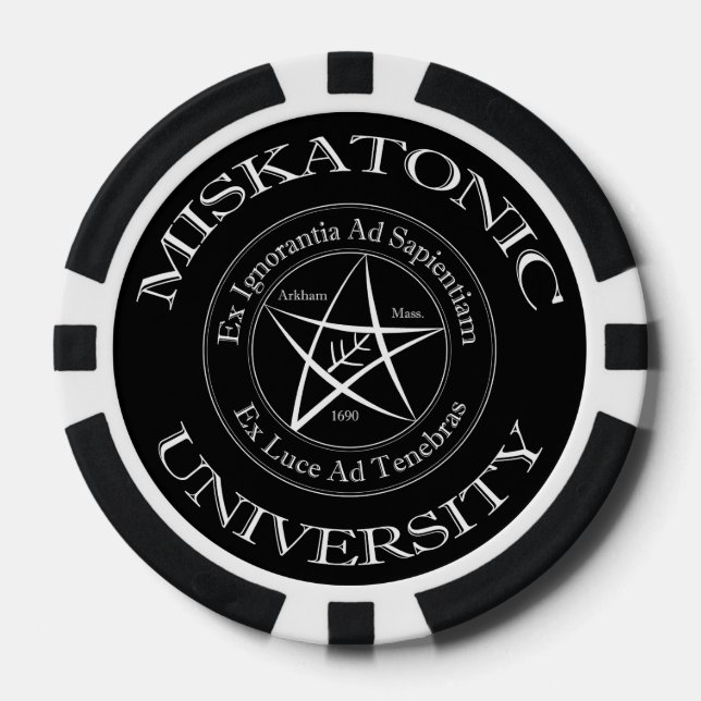 Lot De Jeton De Poker Chips de poker de l'Université Miskatonic (Recto)