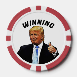 LOT DE JETON DE POKER CHIPS DE POKER DONALD TRUMP GAGNANT