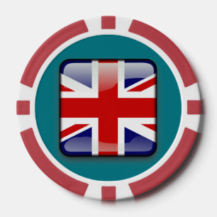 Lot De Jeton De Poker Chips de poker en argile personnalisés britannique