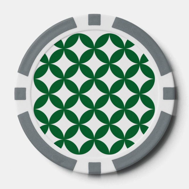 Lot De Jeton De Poker Chips de poker Green Shippo (Recto)