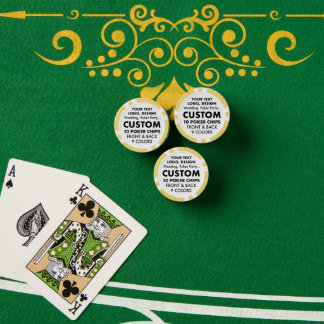 Lot De Jeton De Poker Chips de poker JAUNE personnalisés (10)
