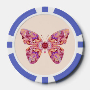 Lot De Jeton De Poker Chips de poker Kaleidoscope Papillon