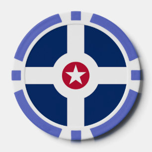 Lot De Jeton De Poker Chips de poker patriotique avec Drapeau d'Indianap