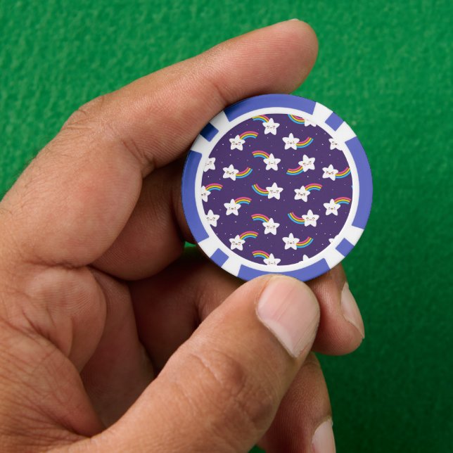Lot De Jeton De Poker Chips de poker Rainbow Stars (main)