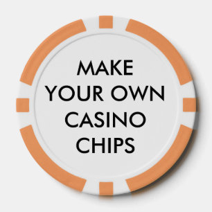 Lot De Jeton De Poker CHIPS ORANGE POKIPS personnalisé