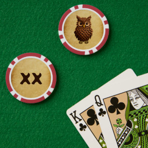 Lot De Jeton De Poker Chouette du cône de pin