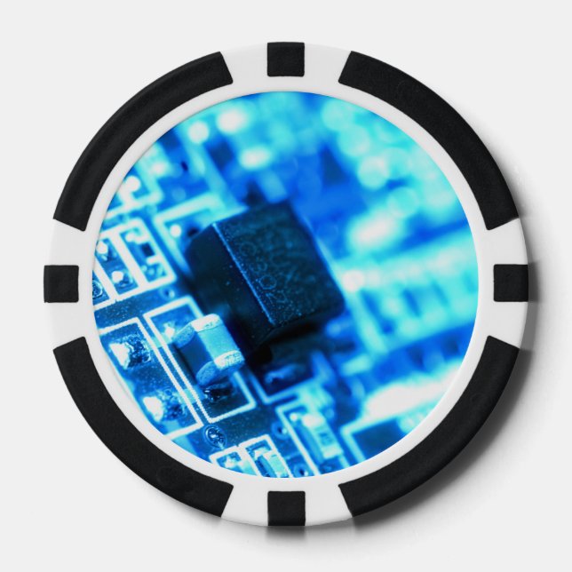 Lot De Jeton De Poker Circuit technologique (Recto)
