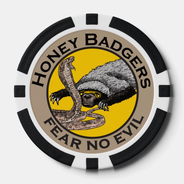 Lot De Jeton De Poker Citation de Honey Badger (Recto)
