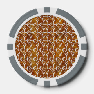 Lot De Jeton De Poker Clay Poker Chips Golden Jewel Motifs