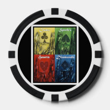 Clubs Spades Coeurs Diamants Poker Chip