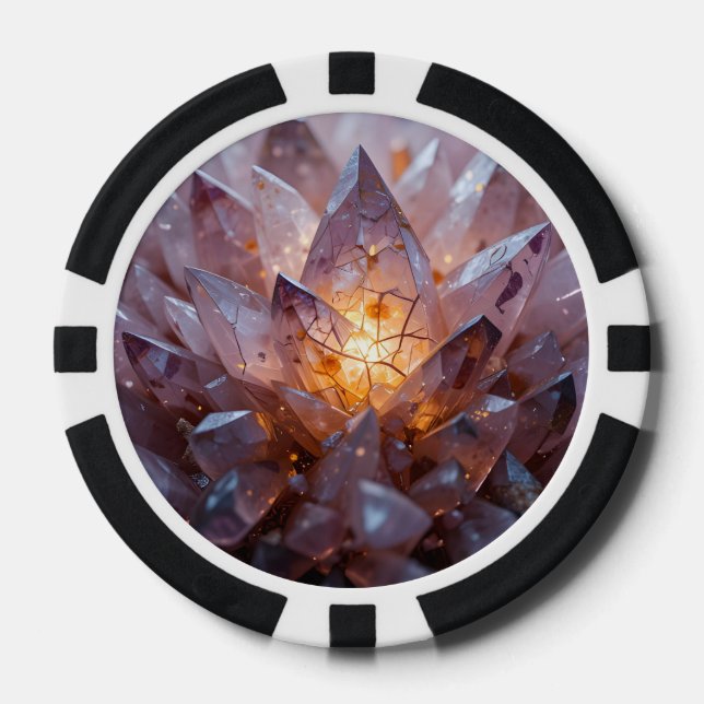Lot De Jeton De Poker Coeur cristal radiant (Recto)