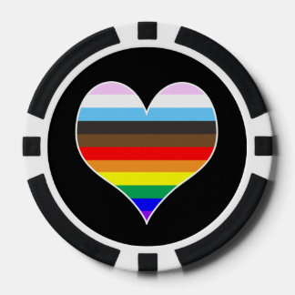 Lot De Jeton De Poker Coeur Rainbow Pride