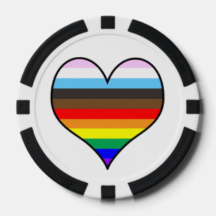 Lot De Jeton De Poker Coeur Rainbow Pride