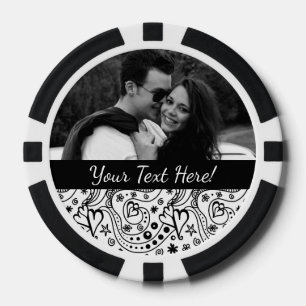 Lot De Jeton De Poker Coeurs personnalisés tendance et Motif de doodle d