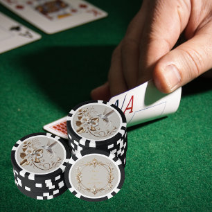 Lot De Jeton De Poker Colibri blanc