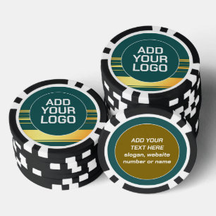 Lot De Jeton De Poker Collection de texture de lin de luxe vert moderne 