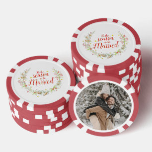 Lot De Jeton De Poker Cône de mariage d'hiver rouge baies étoile