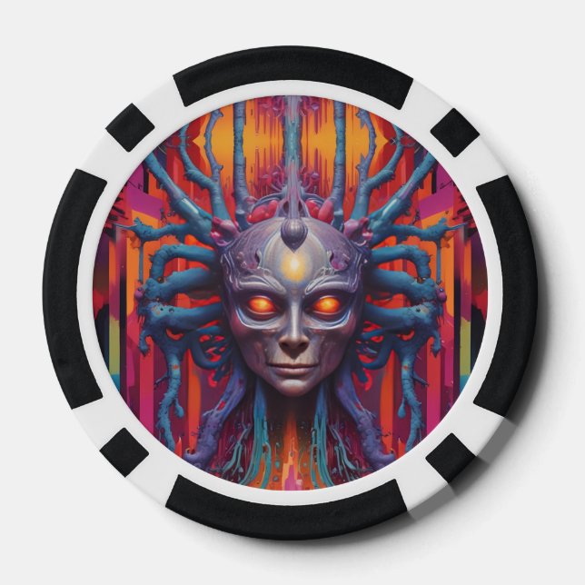 Lot De Jeton De Poker Connected to the New Reality (Verso)