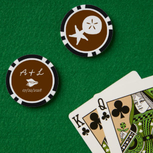 Lot De Jeton De Poker Coquillages d'été au chocolat