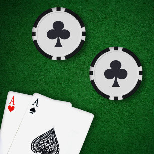 Lot De Jeton De Poker Couleur de la carte - Clubs