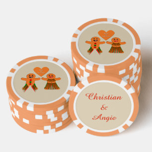 Lot De Jeton De Poker Couple de pain d'épices de Noël