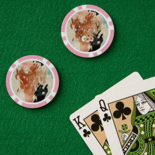 Lot De Jeton De Poker Cowgirl Cowhal Floral Deer Antlers