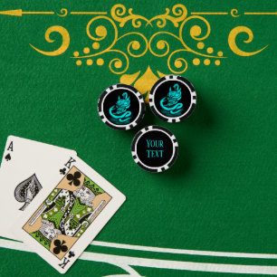 Lot De Jeton De Poker Crâne - Tête diabolique avec serpent
