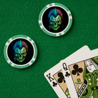 Lot De Jeton De Poker Crâne Tribal