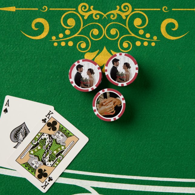 Lot De Jeton De Poker Créer Photo personnalisée Accueil Tournoi Jeu Nuit (Table de poker (pile))