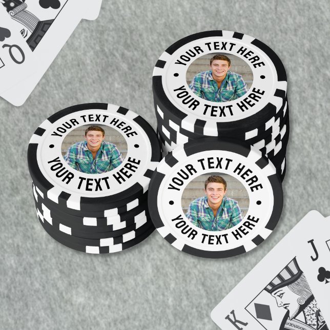 Lot De Jeton De Poker Créez votre propre photo (Create your Own Photo Poker Chips)