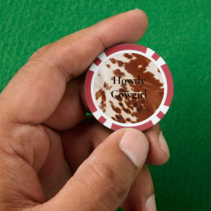 Lot De Jeton De Poker Crème Brown Cowgirl Cowboy Cowhide
