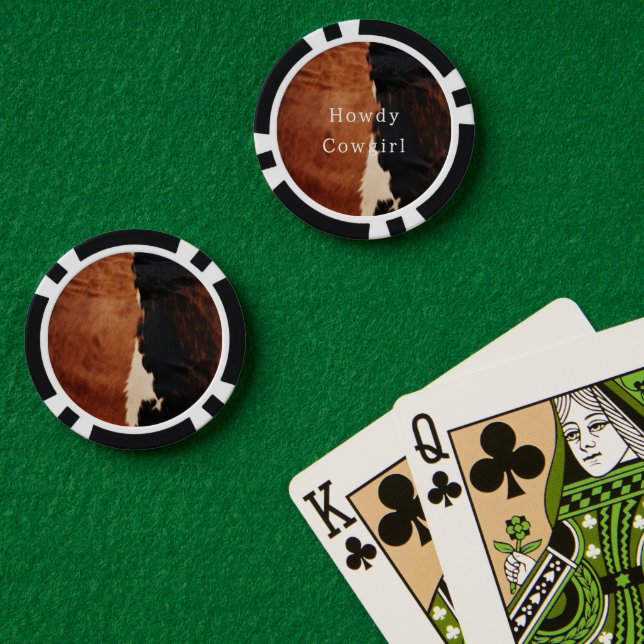 Lot De Jeton De Poker Cuir de vache faux Sud-Ouest Brun Noir (Table de poker (double))