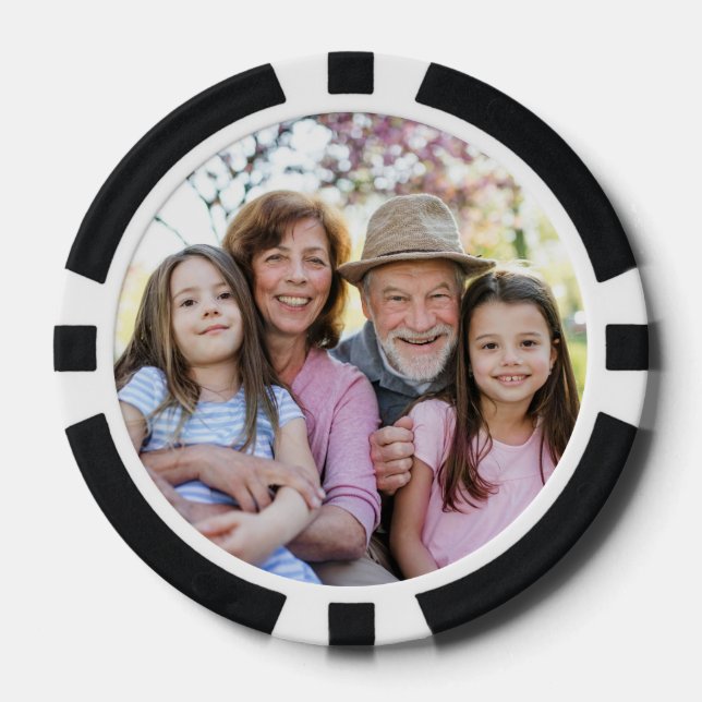 Lot De Jeton De Poker Custom Double Sided Two Photo (Recto)