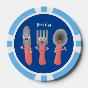 Lot De Jeton De Poker Cute fourche couteau et cuillère dessin de couvert