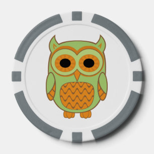Lot De Jeton De Poker Cute Owl