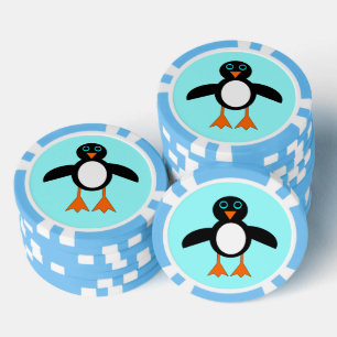 Lot De Jeton De Poker Cute Penguin
