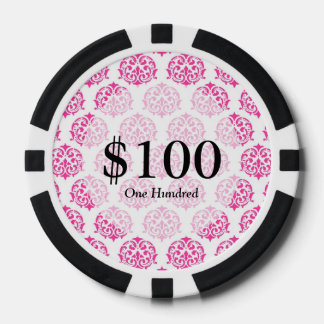 Lot De Jeton De Poker Damas rose chaud