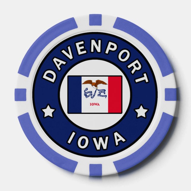 Lot De Jeton De Poker Davenport Iowa (Recto)