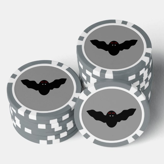 Lot De Jeton De Poker Déplaisant Halloween Vampire Bat (Empiler)